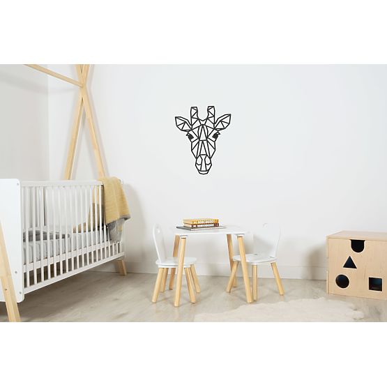 Drevený geometrický obraz - Žirafa - rôzne farby