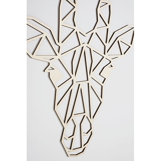 Drevený geometrický obraz - Žirafa - rôzne farby Farba: prírodná