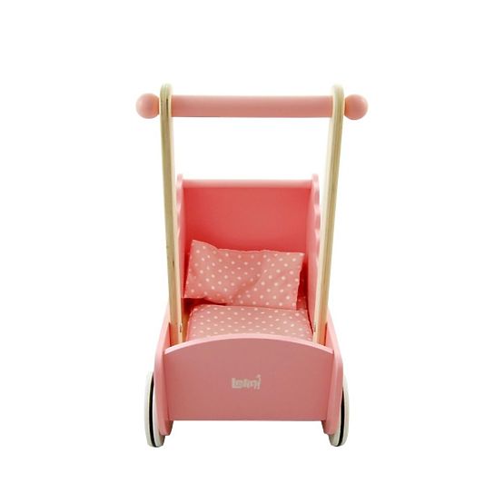 Drevený kočík pre bábiky Lelin