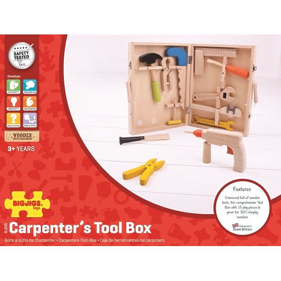 Drevený kufrík s náradím