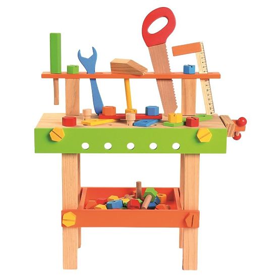 Drevený ponk s náradím Bino