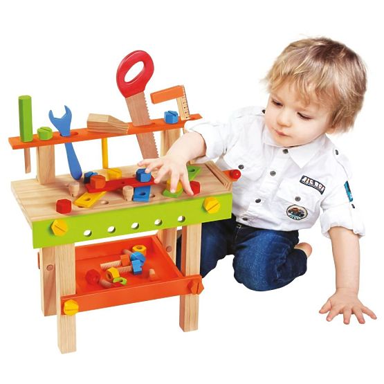 Drevený ponk s náradím Bino