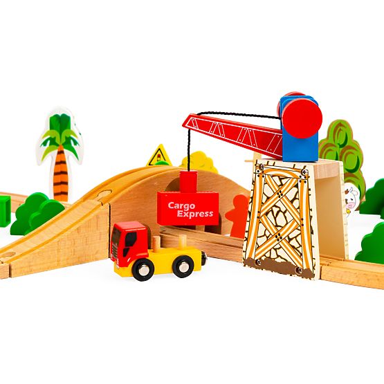 Drevený vlak 74 dielov ECOTOYS