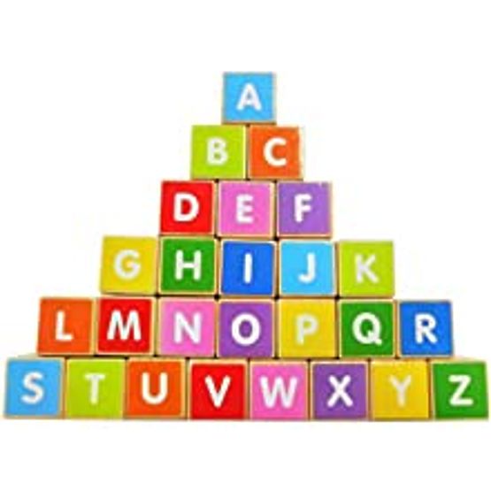 Drevený vlak veľké vzdelávacie kocky abeceda ECOTOYS