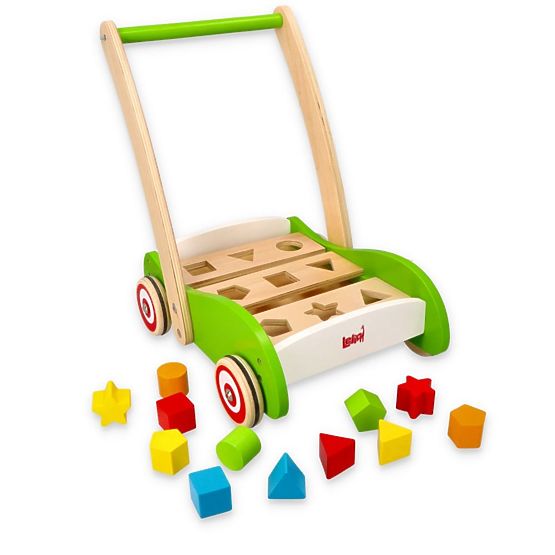 Drevený vozík a vkladačka 2v1