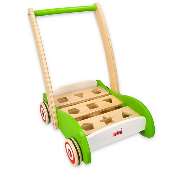 Drevený vozík a vkladačka 2v1