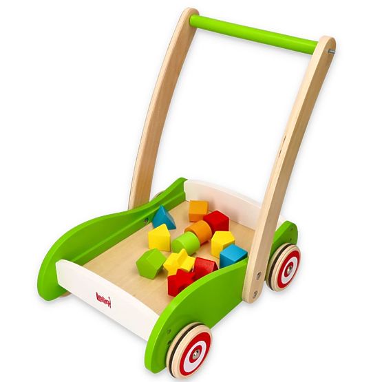 Drevený vozík a vkladačka 2v1