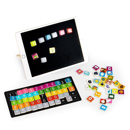 Drevený vzdelávací tablet magnetická tabuľa kriedová ECOTOYS