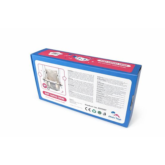 2Kids Toys Detská textilná hojdačka 100% bavlna béžová