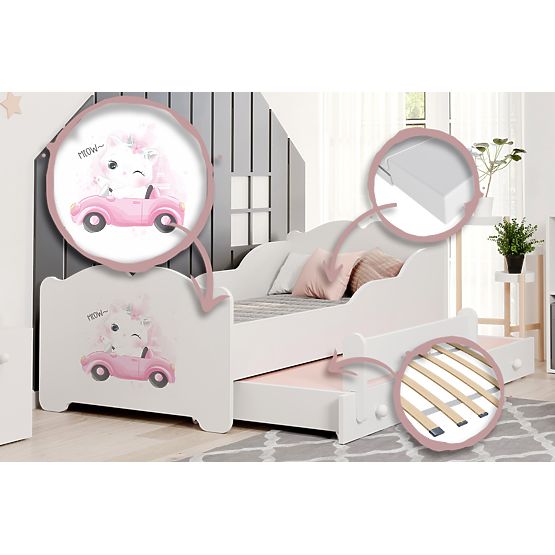 Dvojlôžko ANNA 160x80 Mačka