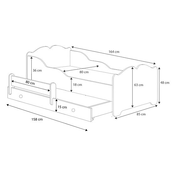 Dvojlôžko ANNA 160x80 Mačka
