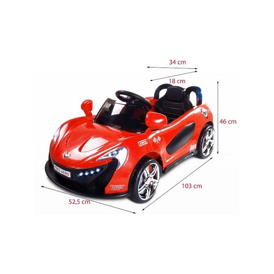 Elektrické autíčko Toyz Aero - 2 motory a rýchlosti červené