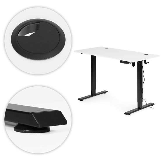 Elektrický nastaviteľný stôl 120x60 cm, nastaviteľná výška 72-117 cm ModernHome