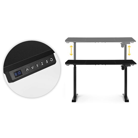 Elektrický nastaviteľný stôl 140x70 cm, výšková regulácia 76-121 cm ModernHome
