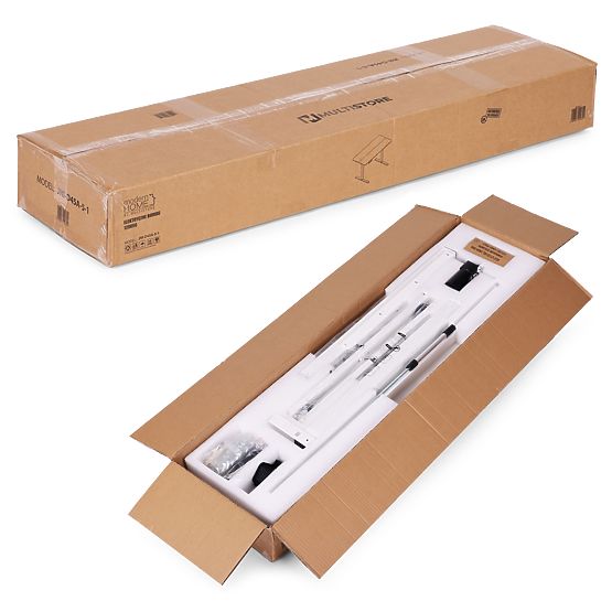 Elektrický výškovo nastaviteľný stôl 120x60 cm, výška 72-117 cm, biely ModernHome