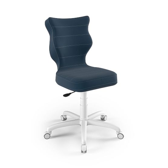 Ergonomická stolička k písaciemu stolu upravená na výšku 146-176,5 cm - námornícka modrá