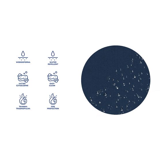 Ergonomická stolička k písaciemu stolu upravená na výšku 146-176,5 cm - námornícka modrá