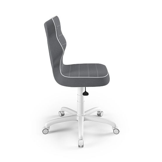 Ergonomická stolička k písaciemu stolu upravená na výšku 146-176,5 cm - tmavosivá