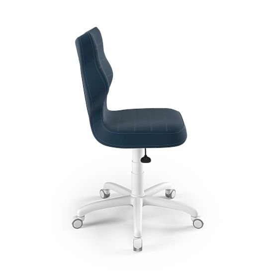 Ergonomická stolička k písaciemu stolu upravená na výšku 159-188 cm - námornícka modrá
