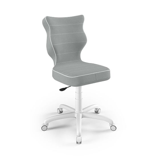 Ergonomická stolička k písaciemu stolu upravená na výšku 159-188 cm - sivá