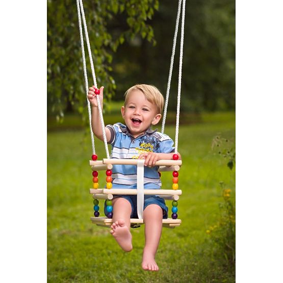 Farebná drevená hojdačka do 30 kg