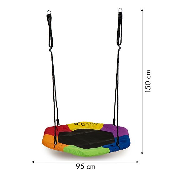 Farebná hojdačka čapí hniezdo