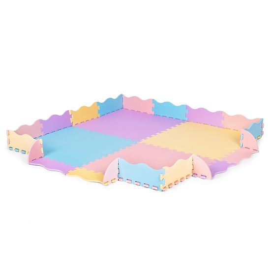Farebná penová podložka pre deti s ohrádkou 141,5x141,5 cm 24 ks IPLAY