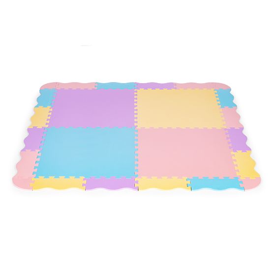Farebná penová podložka pre deti s ohrádkou 141,5x141,5 cm 24 ks IPLAY