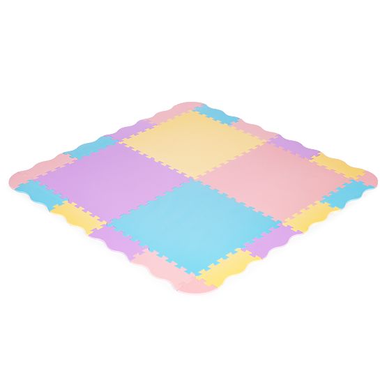 Farebná penová podložka pre deti s ohrádkou 141,5x141,5 cm 24 ks IPLAY