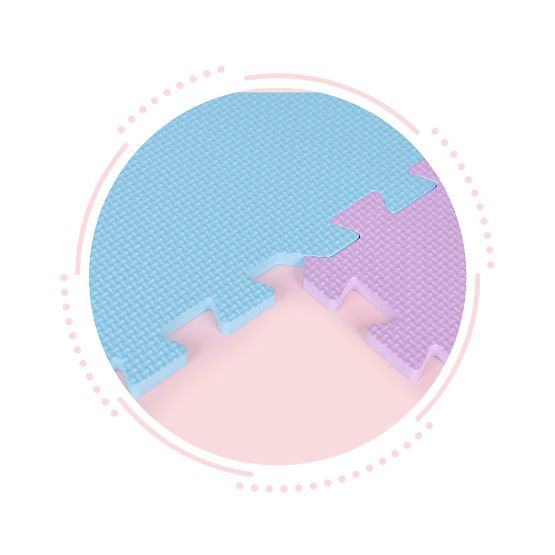 Farebná penová podložka pre deti s ohrádkou 141,5x141,5 cm 24 ks IPLAY