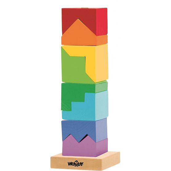 Farebná veža na skladanie na tyčke