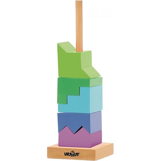 Farebná veža na skladanie na tyčke