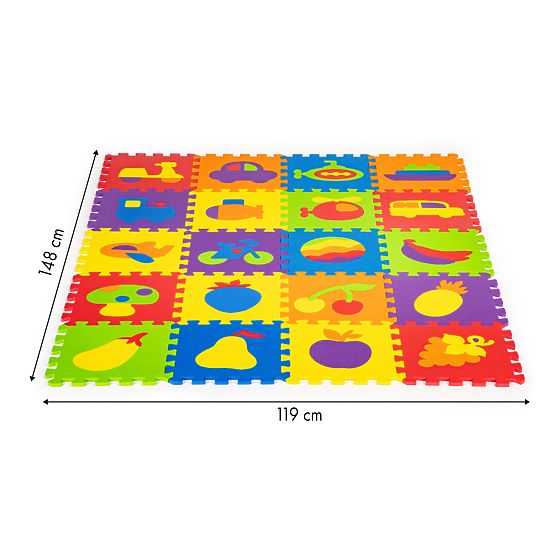 Farebná vzdelávacie podložka - penové puzzle