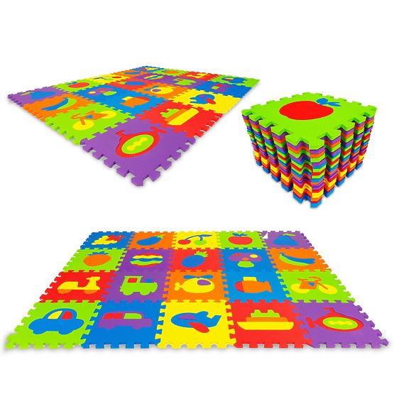 Farebná vzdelávacie podložka - penové puzzle