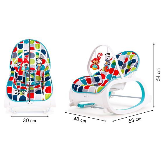 Farebné detské hojdacie lehátko Oscar