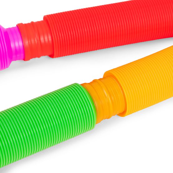 Farebné senzorické trubky pop tube pre deti antistresové trubky na prepojenie 60 kusov