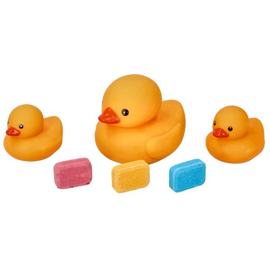 Farebný kúpeľ s kačičkami