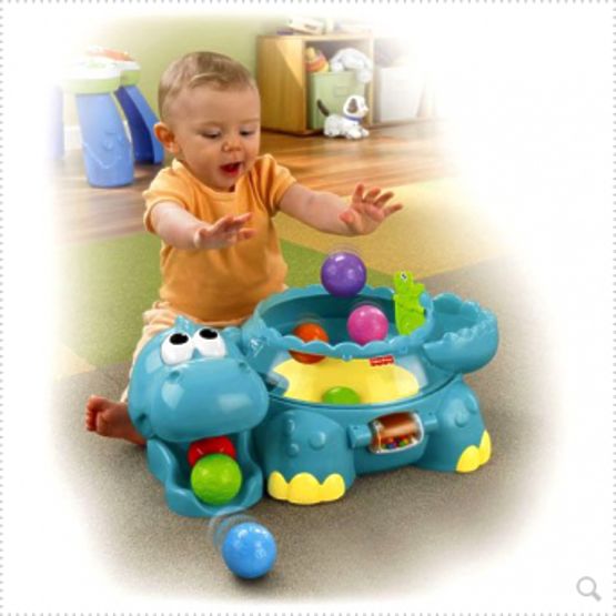 Fisher Price - GO BABY GO - hudobný dinosaurus