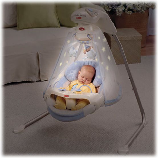 Fisher Price Hojdačka s Baldachýnom Starlight Papasan
