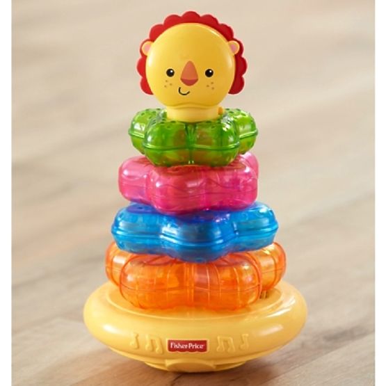 Fisher Price - svietiace krúžky na tyči - levíček