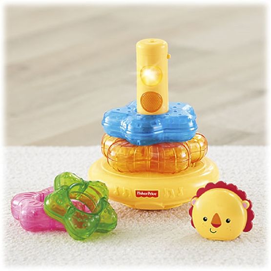 Fisher Price - svietiace krúžky na tyči - levíček