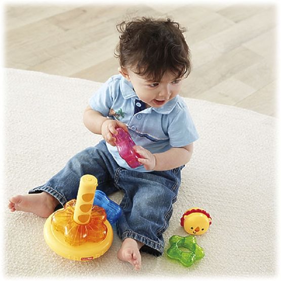 Fisher Price - svietiace krúžky na tyči - levíček