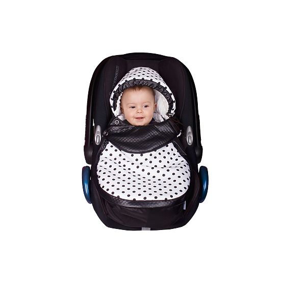 Fusak do autosedačky minky - biely