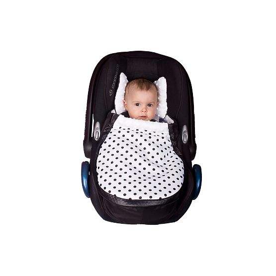 Fusak do autosedačky minky - biely