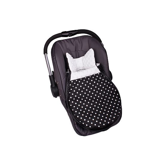 Fusak do autosedačky minky - biely