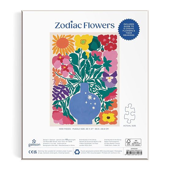 Galison Puzzle Kvety zverokruhu 1000 dielikov