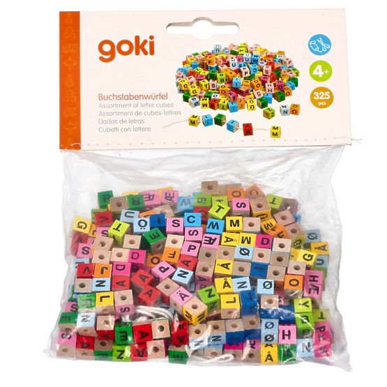 GOKI Farebné písmenká na navliekanie