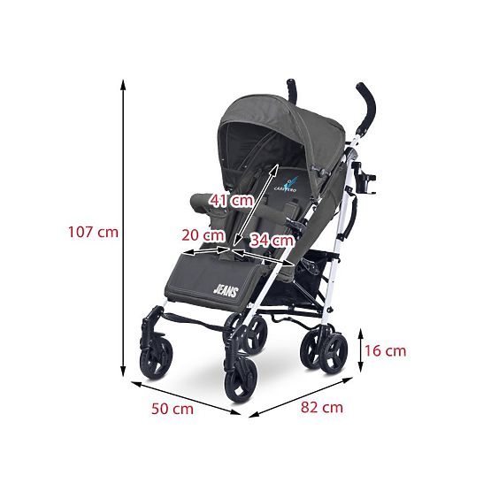 Golfový kočík CARETERO Jeans black 2017 Čierna