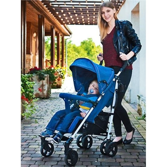 Golfový kočík CARETERO Jeans brown 2017 Hnedá