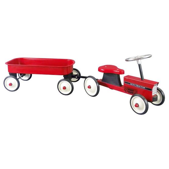 Odrážadlo Traktor s prívesom - červený